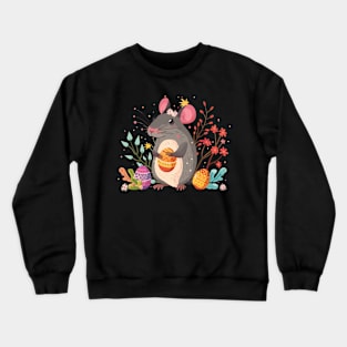 Happy easter mouse easter egg Crewneck Sweatshirt